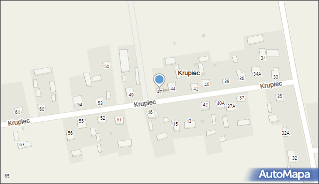 Krupiec, Krupiec, 47, mapa Krupiec