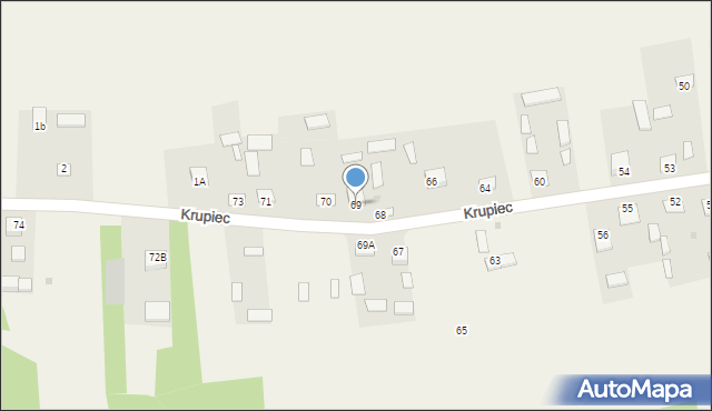 Krupiec, Krupiec, 69, mapa Krupiec