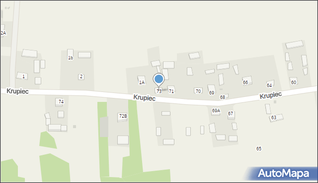 Krupiec, Krupiec, 73, mapa Krupiec