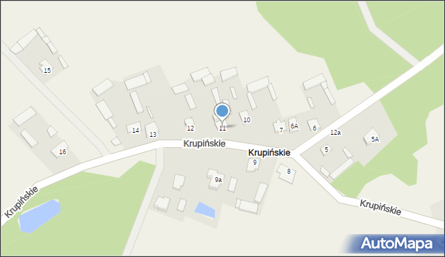 Krupińskie, Krupińskie, 11, mapa Krupińskie