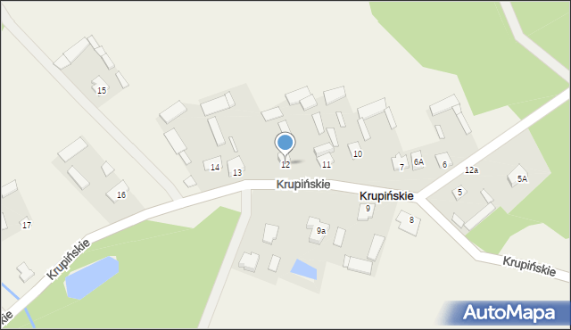 Krupińskie, Krupińskie, 12, mapa Krupińskie