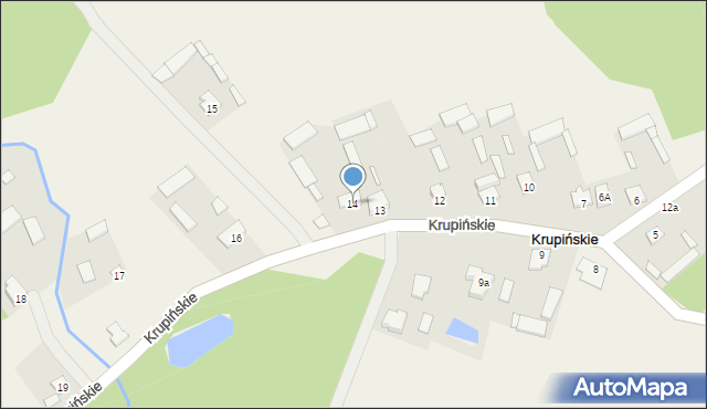 Krupińskie, Krupińskie, 14, mapa Krupińskie