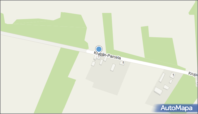 Kruplin Radomszczański, Kruplin-Parcela, 7, mapa Kruplin Radomszczański