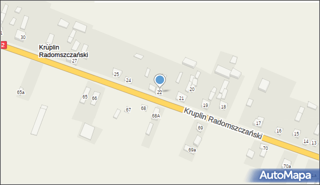 Kruplin Radomszczański, Kruplin Radomszczański, 22, mapa Kruplin Radomszczański
