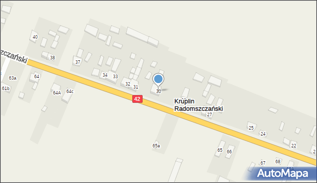 Kruplin Radomszczański, Kruplin Radomszczański, 30, mapa Kruplin Radomszczański