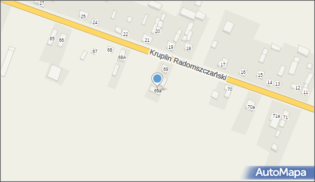 Kruplin Radomszczański, Kruplin Radomszczański, 69a, mapa Kruplin Radomszczański