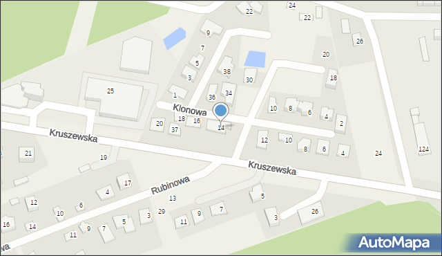 Krupniki, Kruszewska, 14, mapa Krupniki