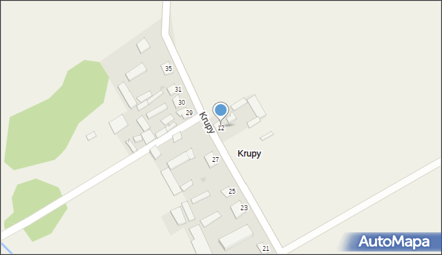 Krupy, Krupy, 12, mapa Krupy