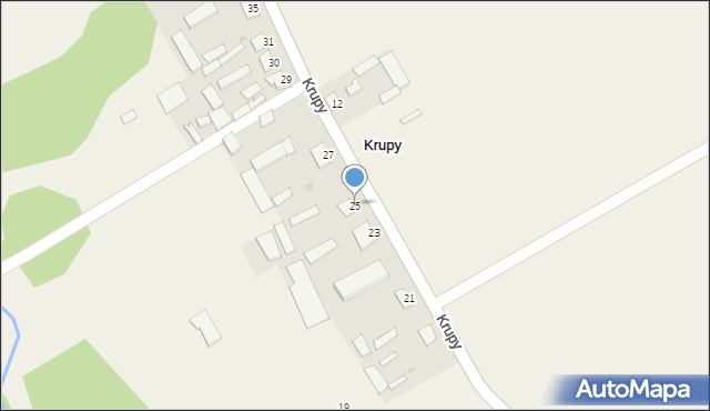 Krupy, Krupy, 25, mapa Krupy