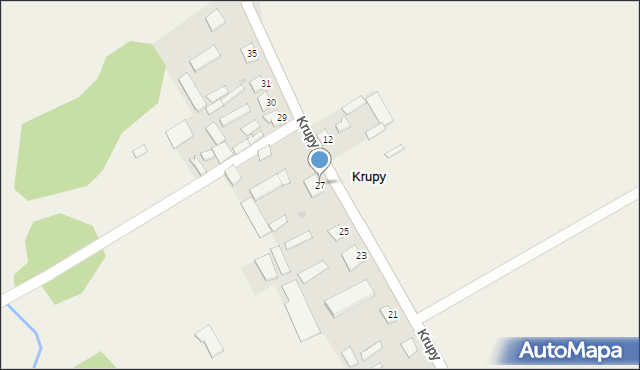 Krupy, Krupy, 27, mapa Krupy