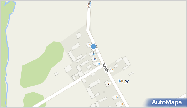 Krupy, Krupy, 31, mapa Krupy