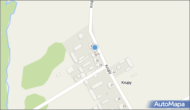 Krupy, Krupy, 33, mapa Krupy