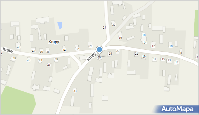 Krupy, Krupy, 29, mapa Krupy