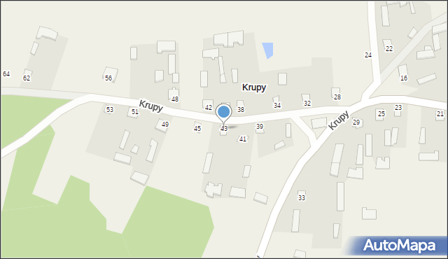 Krupy, Krupy, 43, mapa Krupy