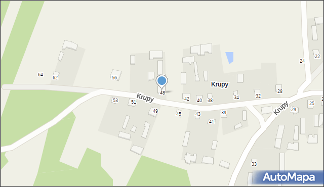 Krupy, Krupy, 48, mapa Krupy