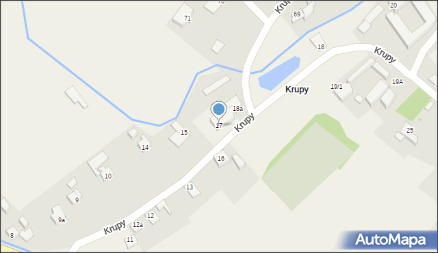 Krupy, Krupy, 17, mapa Krupy