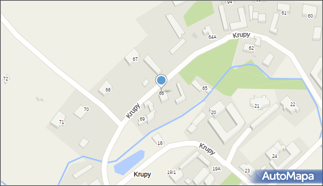 Krupy, Krupy, 66, mapa Krupy