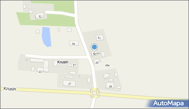 Krusin, Krusin, 50, mapa Krusin