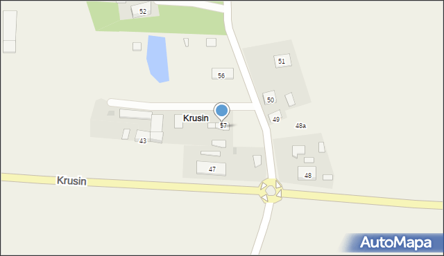 Krusin, Krusin, 57c, mapa Krusin