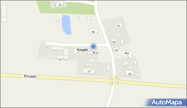 Krusin, Krusin, 57c, mapa Krusin