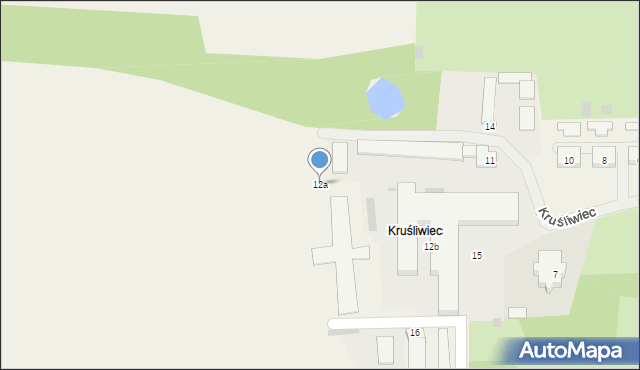 Kruśliwiec, Kruśliwiec, 12a, mapa Kruśliwiec