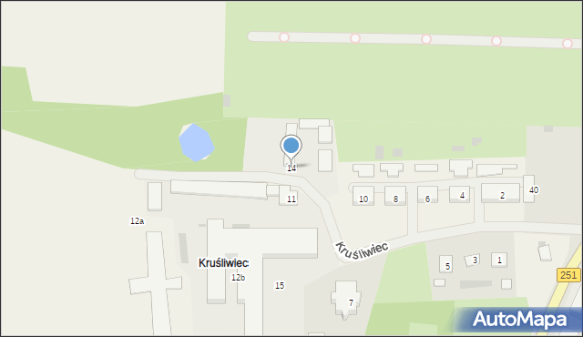 Kruśliwiec, Kruśliwiec, 14, mapa Kruśliwiec