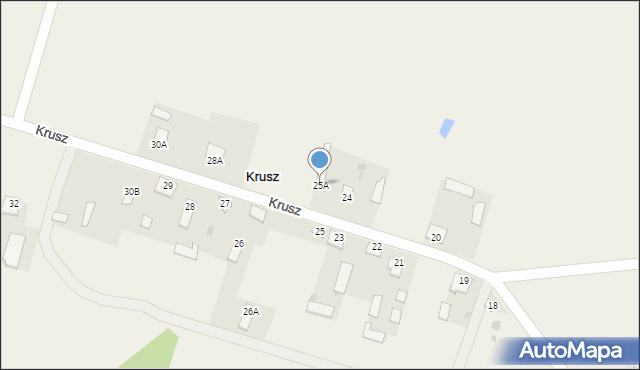 Krusz, Krusz, 25A, mapa Krusz