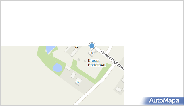 Krusza Podlotowa, Krusza Podlotowa, 30, mapa Krusza Podlotowa