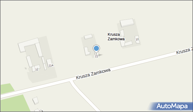 Krusza Zamkowa, Krusza Zamkowa, 11, mapa Krusza Zamkowa