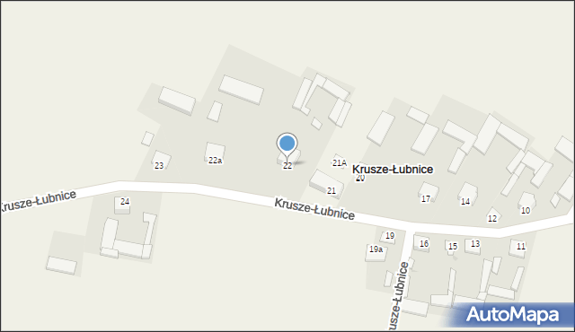 Krusze-Łubnice, Krusze-Łubnice, 22, mapa Krusze-Łubnice