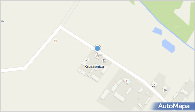 Kruszenica, Kruszenica, 13, mapa Kruszenica