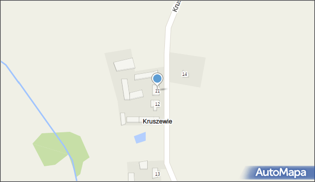 Kruszewie, Kruszewie, 11, mapa Kruszewie