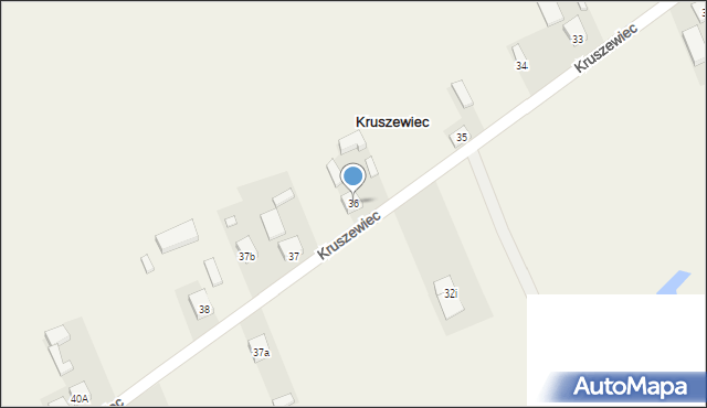 Kruszewiec, Kruszewiec, 36, mapa Kruszewiec