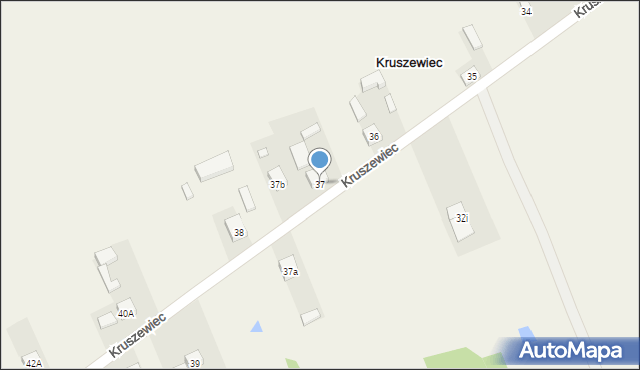 Kruszewiec, Kruszewiec, 37, mapa Kruszewiec
