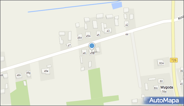 Kruszewiec-Kolonia, Kruszewiec-Kolonia, 45B, mapa Kruszewiec-Kolonia