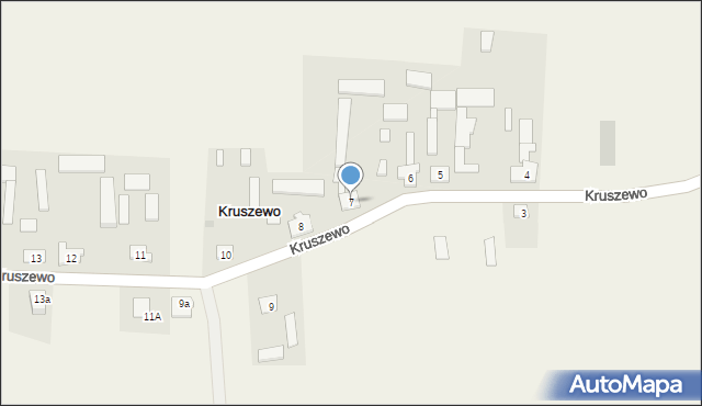 Kruszewo, Kruszewo, 7, mapa Kruszewo