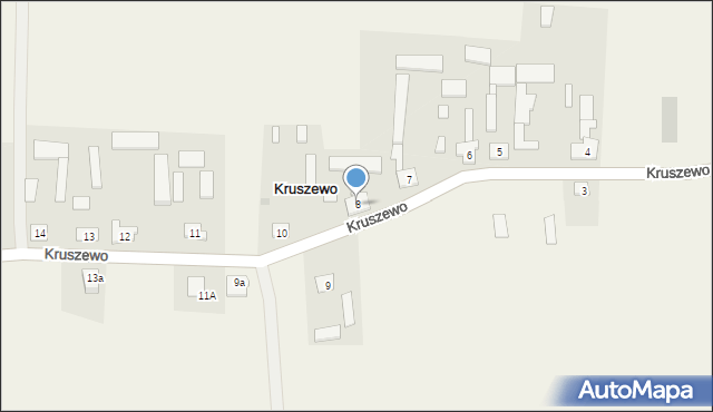 Kruszewo, Kruszewo, 8, mapa Kruszewo