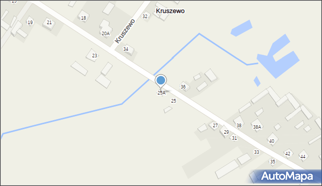 Kruszewo, Kruszewo, 25A, mapa Kruszewo