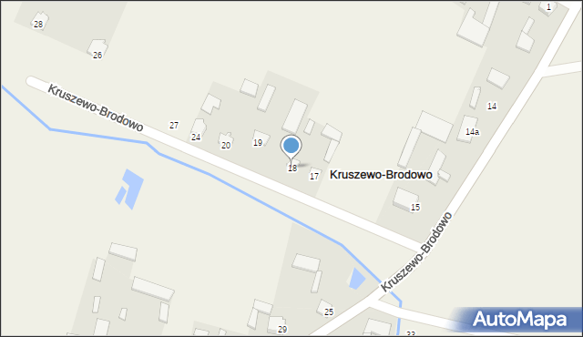 Kruszewo-Brodowo, Kruszewo-Brodowo, 18, mapa Kruszewo-Brodowo