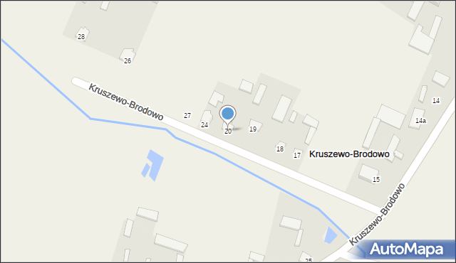 Kruszewo-Brodowo, Kruszewo-Brodowo, 20, mapa Kruszewo-Brodowo