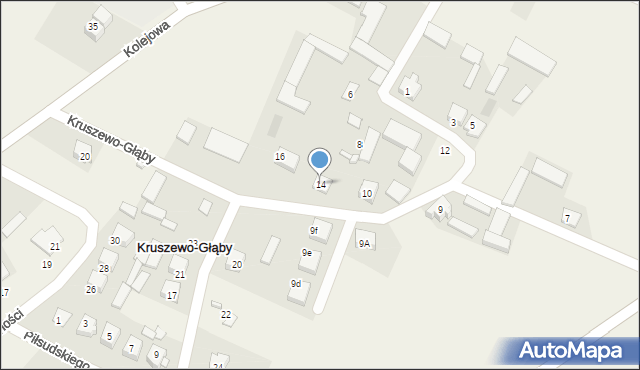 Kruszewo-Głąby, Kruszewo-Głąby, 14, mapa Kruszewo-Głąby