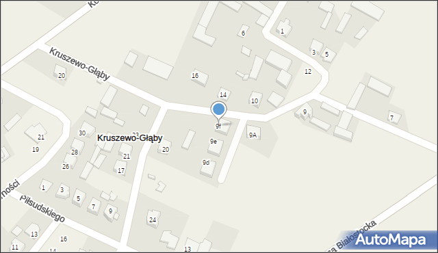 Kruszewo-Głąby, Kruszewo-Głąby, 9f, mapa Kruszewo-Głąby