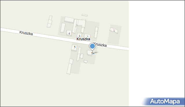 Kruszka, Kruszka, 5A, mapa Kruszka