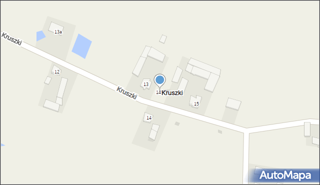 Kruszki, Kruszki, 14A, mapa Kruszki