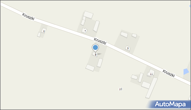 Kruszki, Kruszki, 8, mapa Kruszki