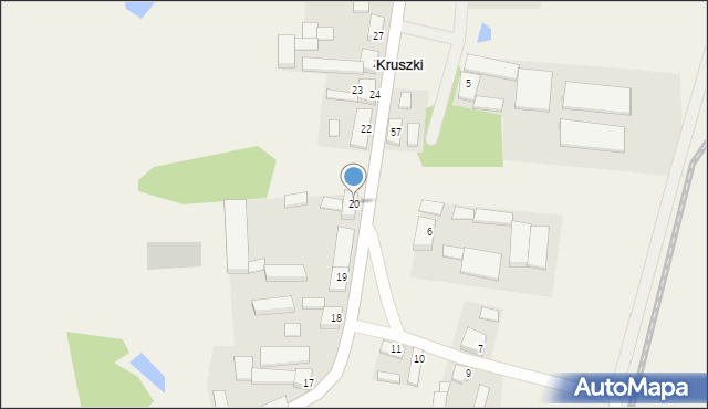 Kruszki, Kruszki, 20, mapa Kruszki