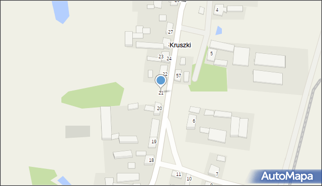 Kruszki, Kruszki, 21, mapa Kruszki