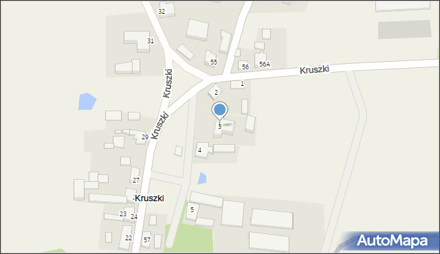 Kruszki, Kruszki, 3, mapa Kruszki