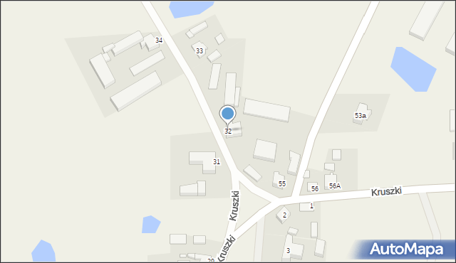 Kruszki, Kruszki, 32, mapa Kruszki