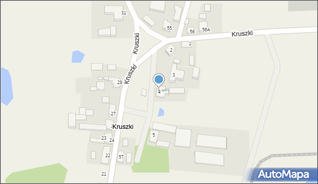 Kruszki, Kruszki, 4, mapa Kruszki